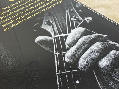 Fotografie na skle v imitaci linorytu