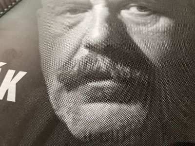 Skleněná deska do kolumbária s fotografií v rastru