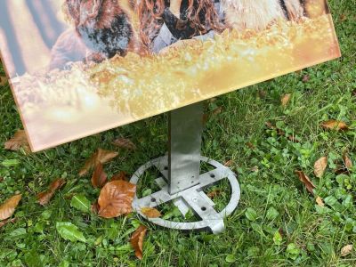 Memorial plaque with a photograph