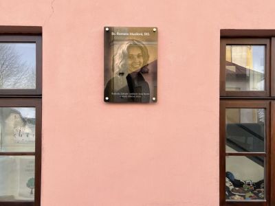 Glass memorial plaque